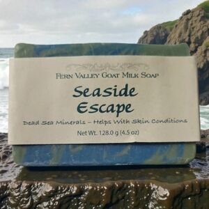 Natural Fern Valley Goat Milk Soap Dead Sea Mineral Seaside Escape Bar 4.5 Oz
